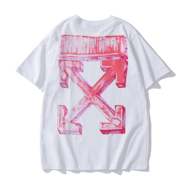 Spring and Summer Youth Cotton Short Sleeve Loose Arrow Cotton Tshirt Owt t shirt