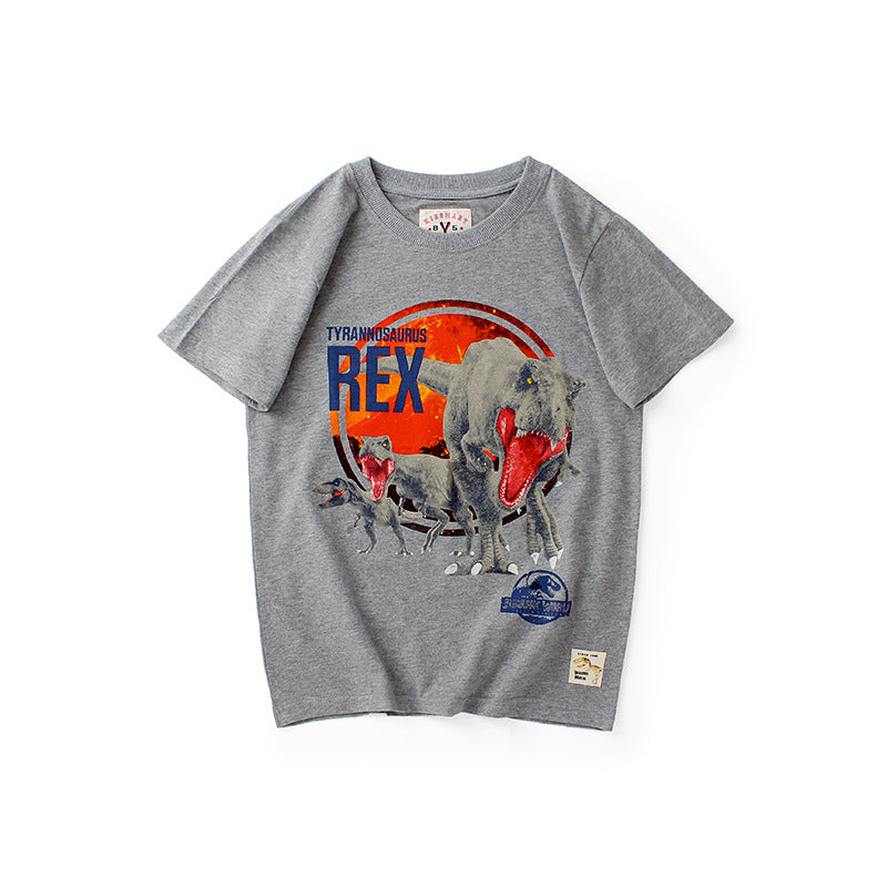Children T Shrits Summer Children's round Neck Short Sleeve Printed T-shirt