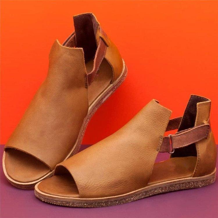 Women Open Toe Sandals Flats Summer Open Toed Low Heel Plus Size Women's Sandals