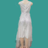 Lady Gaga Dress Gold Dress with Straps Gradient Dress