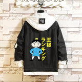 Comic Denim Jacket Hooded Men's and Women's Coats Top