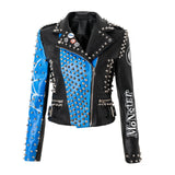 Women Leather Jacket Biker Motorcycle Coat Spring Short Leather Jacket Women's Motorcycle Leather Jacket