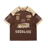 Baggy Baseball Jersey Retro Hip Hop Short Sleeve T-shirt Men Sports T-shirt