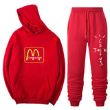Travis Scott Astroworld Hoodie & Pant 2 Piece Set Autumn and Winter Warm Hoodie Men