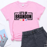 Let's Go Brandon T Shirt Letter Print Short-Sleeve T-shirt Women's Top