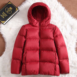 Women Winter Coats Puffer Jacket Down Coat Autumn and Winter Loose Hooded Thin Lightweight Short Type Down Jacket Women's Coat