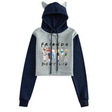 Friends Joey Hoodie Autumn and Winter Ear Hooded Sweater for Women