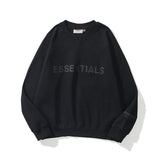 Fear Of God Fog Sweatshirt Essentials Double Line Brushed Hoody Tide Brand Letters