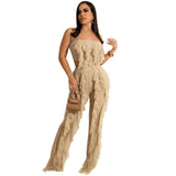 Party Pants Suits Pure Color Mesh See-through Pleated Vest Waist Pants Two-Piece Set for Women