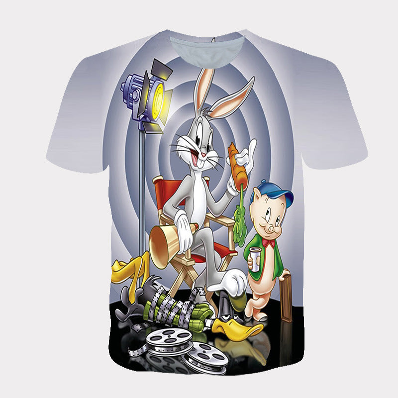 Bugs Bunny Shirt Spring/Summer Men's Short Sleeve Printing 3D