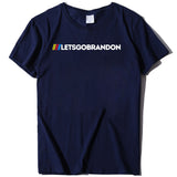 Let's Go Brandon T Shirt Letter Print Short-Sleeve T-shirt Bottoming Shirt