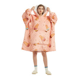 Hoodies Blankets Lambswool Lazy Blanket Loose-Fitting plus Size Pullover Home
