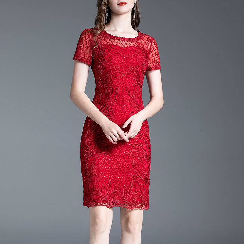Daisy Buchanan Dress Summer Banquet Dress plus Size Sheath Dress Short Sleeve