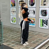 Julia Fox Low Rise Trousers Women's Clothing Loose Multicolor Casual