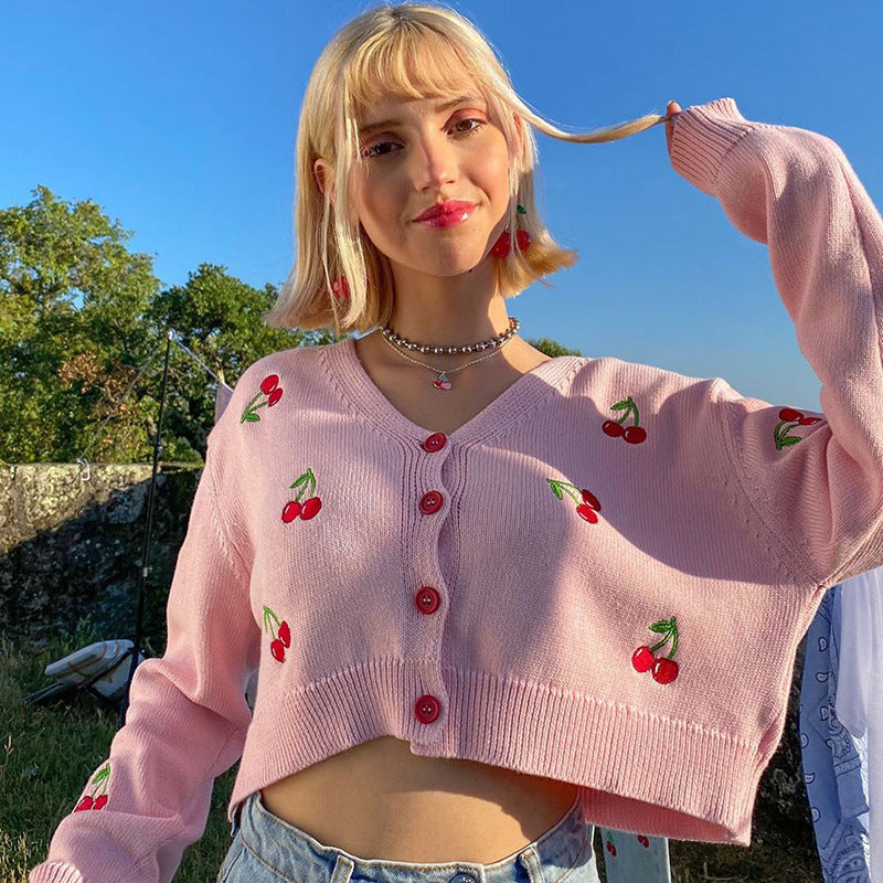 Preppy Aesthetic Sweater Coat Women's Autumn Loose Short Sweater