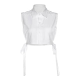 Music Festivals Rave Outfits Girls Tops Summer Women's Shirt Collar Sexy T-shirt