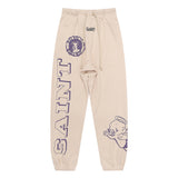 Saint Michael Sweatpant Angel Print Cotton Terry Casual Trousers for Men and Women