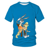 Bugs Bunny Shirt Printed T-shirt Summer Casual Men's Short Sleeve
