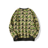 Shark Print Sweatshirt Shark Head Little Dinosaur Camouflage Pullover Sweater Men'S And Women'S Coats