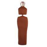 Homecoming Dresses Spring/Summer Women's Sexy Knitted Long Skirt Dress