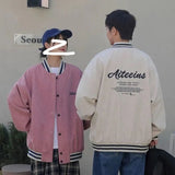 Baggy Jacket Spring and Autumn Embroidered Corduroy Jacket Men's Loose