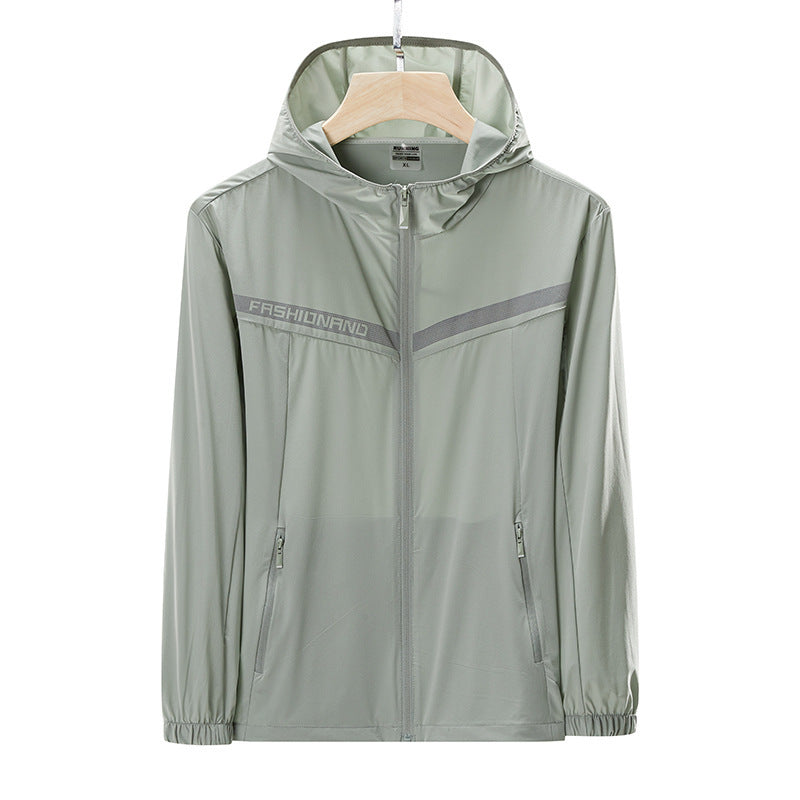 Sun Resistant Clothes Summer and Autumn Sports Wind Shield Coat Outdoor Ice Silk Clothes plus Size