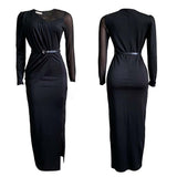 Nina Parker plus Size Dresses plus Size Mesh Stitching Formal Dress Dress