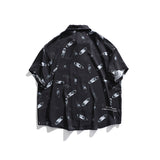 Men's T-Shirt Summer Men's Ink Pattern Printed Shirt Loose