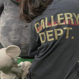 Gallery Dept T Shirts Rose Skull Washed-out Vintage Short Sleeve T-shirt Men and Women Half Sleeve