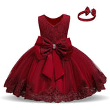 Toddler Girls Sequin Gown Dress Baby One Year Old Celebration Dress Full Moon Dress