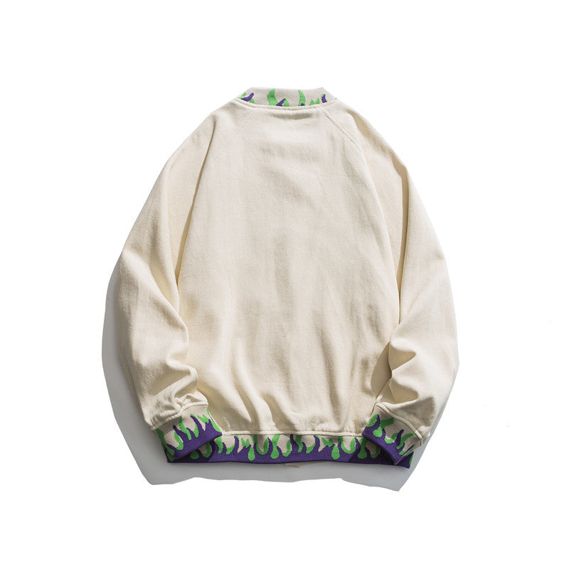 College Jacke Autumn Clothing Letter Patch Embroidered Baseball Uniform Coat Loose Street Couple Jacket