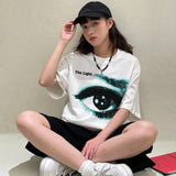 Saint Michael T Shirt the Eye Retro Easy Matching Pure Cotton Loose T-shirt