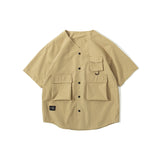 Baggy Baseball Jersey Men's Summer Loose Baseball Collar Short Sleeve