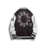 Baby Blue Varsity Jacket Spring Baseball Uniform Men's Casual Embroidered Jacket