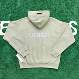 Fog Fear of God Essentials Hoodie Double-Line Joint-Name Three-Dimensional Alphabet plus Velvet Hoodie Sweater