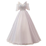 Women's Evening Dress Ball Gown Princess Quinceanera Fashion Banquet Host Performance Tulle Tutu Dress Female