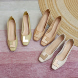 Nude Strappy Block Heels
