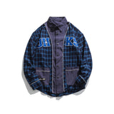 Yellow Varsity Jacket Autumn Coat Male Fake Two Pieces Versatile Jacket Top