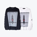 Mens Fall Outfits Autumn and Winter Portrait Printing Long-Sleeved T-shirt Men's Loose Top
