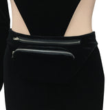 Party Pants Suits Fashion Solid Color Women's Long Sleeve Zipper Hollow-out Trousers See-through Jumpsuit