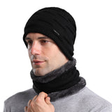 Mens Winter Hats Men's Autumn and Winter Fleece Lined Padded Warm Keeping Knitted Hat Winter
