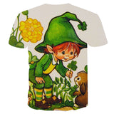 Saint Patrick's Day Closing 3D Printed T-shirt Casual Short-Sleeved Top