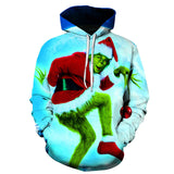 Grinch Hoodie 3D Printed Hood Personality Sweater