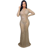 Olivia Wilde See through Dress Mesh Rhinestone Long Evening Dress