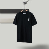 Ow Men's and Women's short sleeve Tshirt Cotton Back Arrow Round Neck Loose Owt t shirt