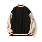 Baby Blue Varsity Jacket Spring and Autumn Corduroy Jacket Men and Women Retro Loose