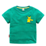 Children Pokemon Pikachu T Shirt Cotton Short-Sleeved T-shirt Casual Sports