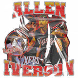 Allen Iverson Shirt Allen Iverson Printed Short-Sleeved T-shirt Heavy Hip Hop Loose Vintage