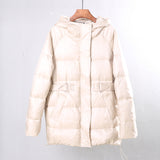Women Winter Coats Puffer Jacket Down Coat Thin Lightweight Short Type Down Jacket Female Winter White Duck Down Warm Coat