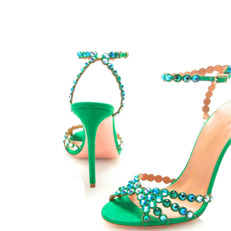 Nude Block Heel Peep Toe Stiletto Sandals